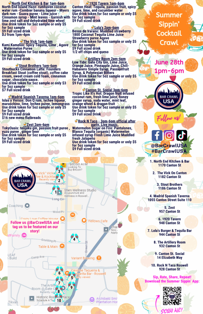 Summer Sippin Map
